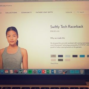 Like new swiftly tech tank! Lululemon size 8